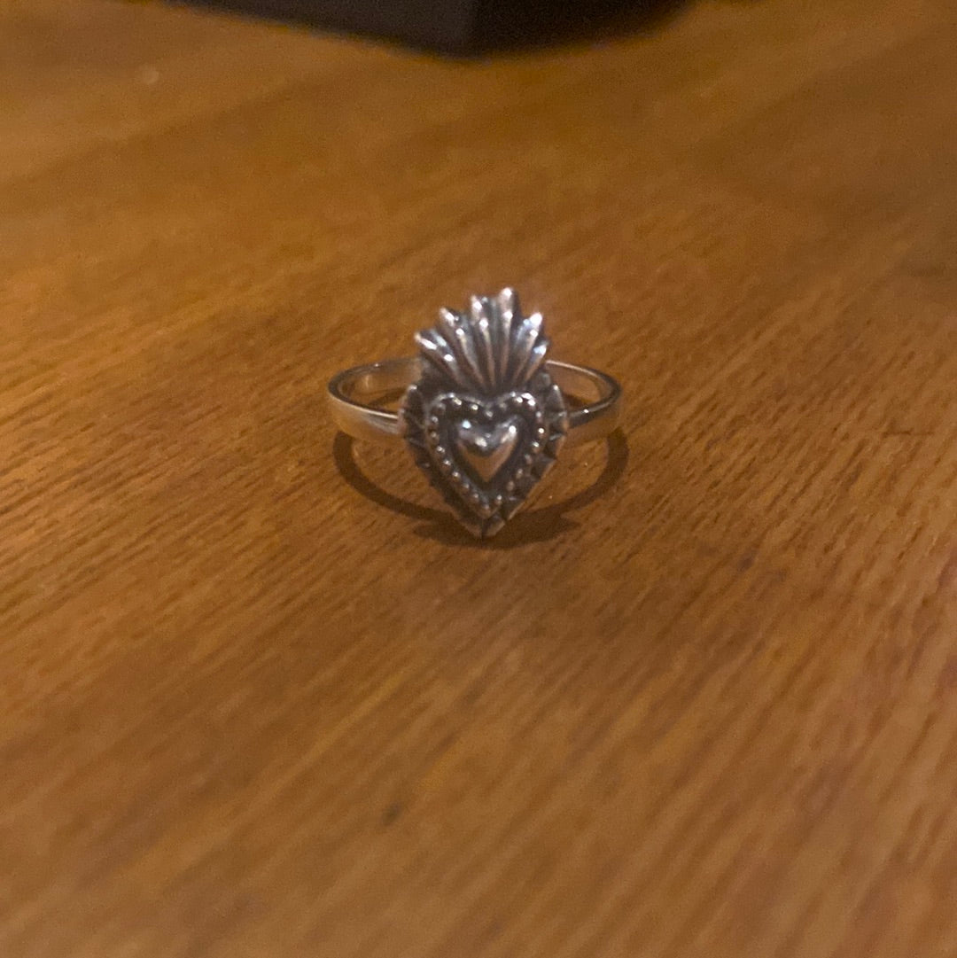 Fiery Heart ❤️🔥 Sterling Silver