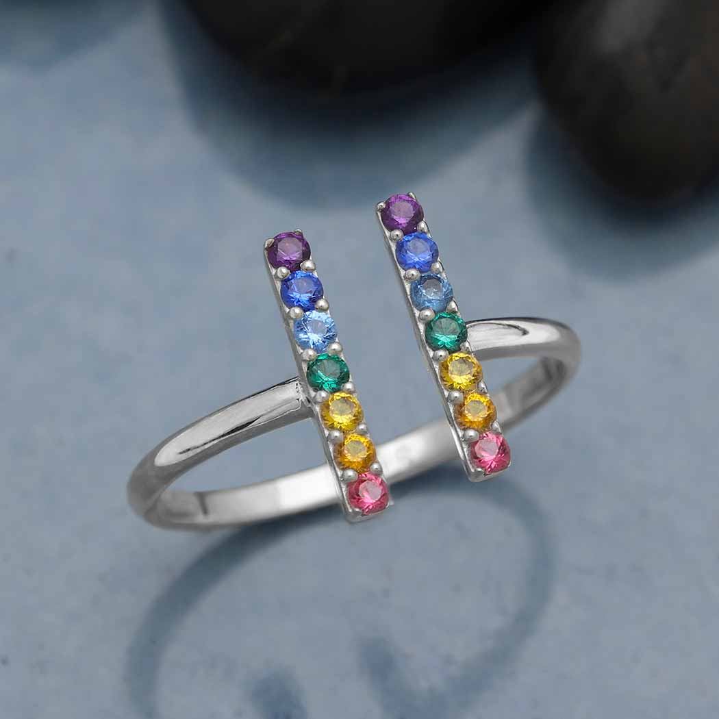 Rainbow Nanogem Ring - Adjustable
