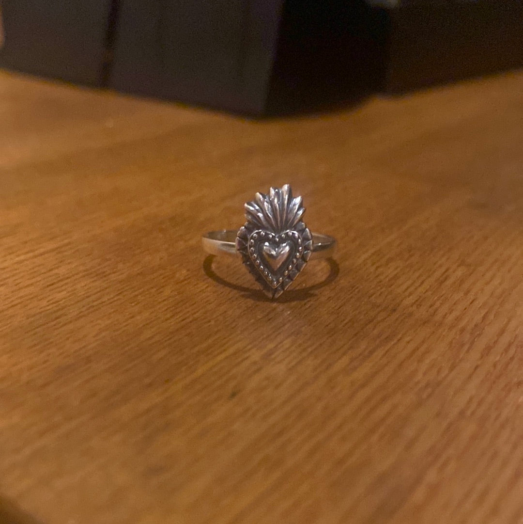 Fiery Heart ❤️🔥 Sterling Silver