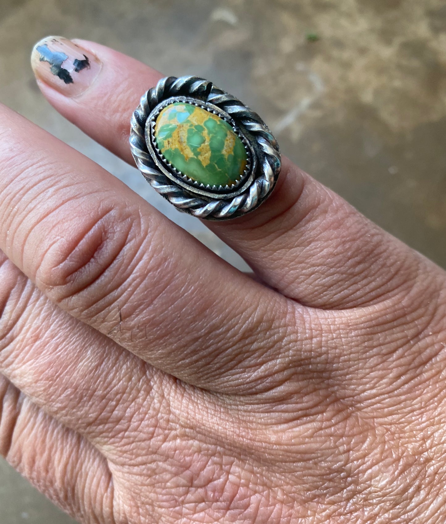 Najahe Handmade Kingman Turquoise Ring - size 6.5