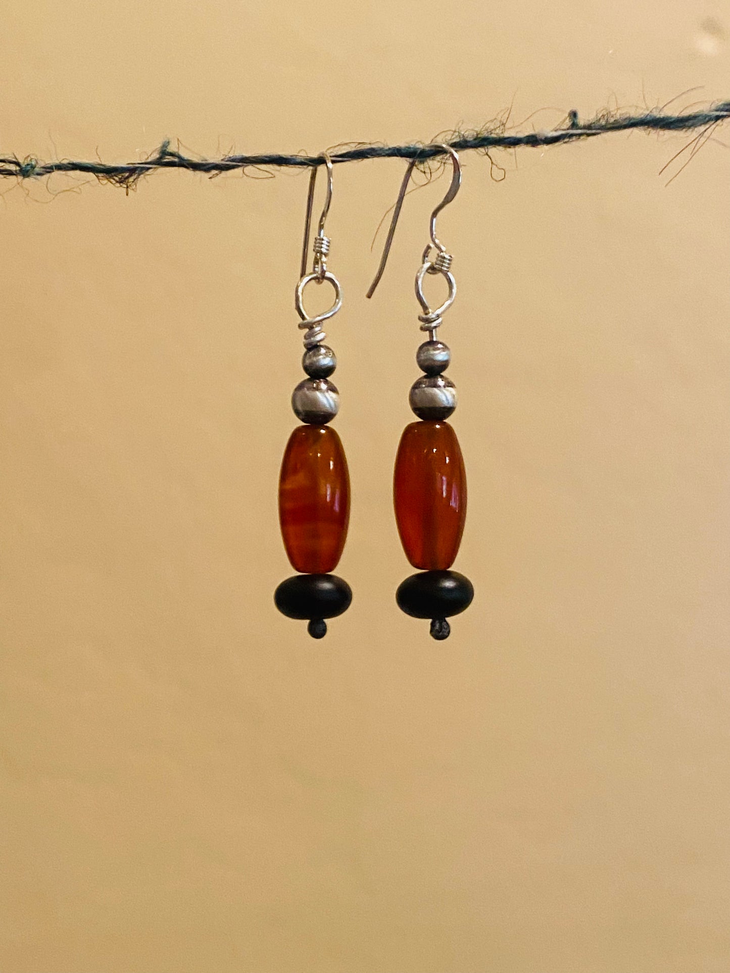 Sterling and Montana Agate Earrings