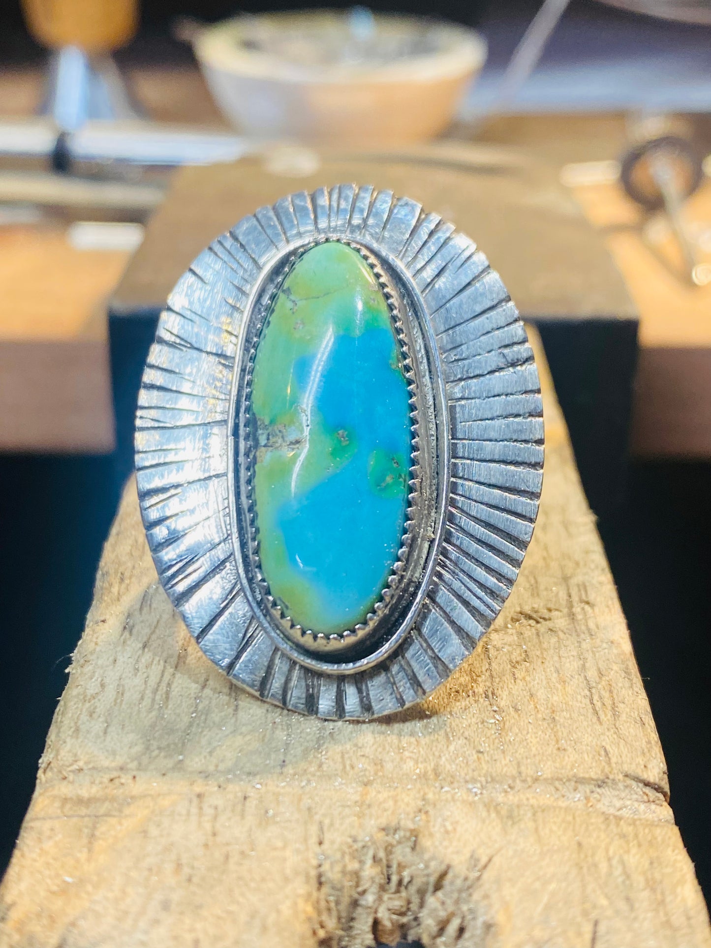 Sterling Silver and Sonoran Mtn Turquoise - size 6